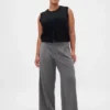 365 Düşük Bel Fırçalanmış Twill Pileli Pantolon