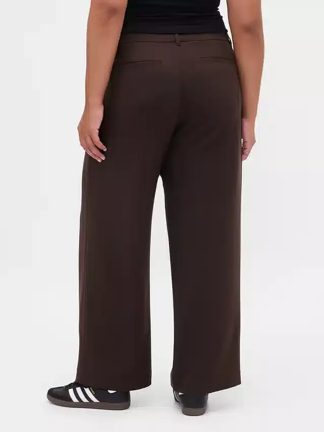 365 Düşük Bel Fırçalanmış Twill Pileli Pantolon