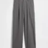 365 Düşük Bel Fırçalanmış Twill Pileli Pantolon