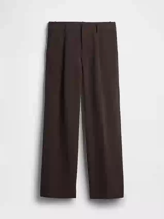 365 Düşük Bel Pileli Geniş Paça Pantolon
