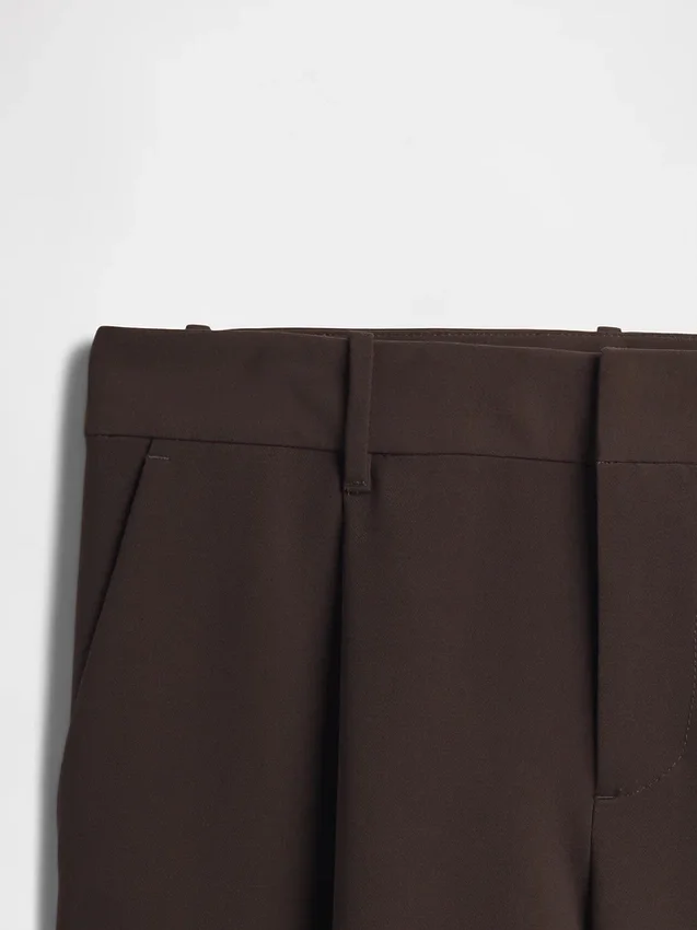 365 Düşük Bel Pileli Geniş Paça Pantolon