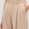 365 Yüksek Bel Fırçalanmış Twill Dar Paça Ayak Bileği Pantolon