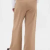 365 Yüksek Bel Fırçalanmış Twill Pileli Pantolon