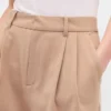 365 Yüksek Bel Fırçalanmış Twill Pileli Pantolon