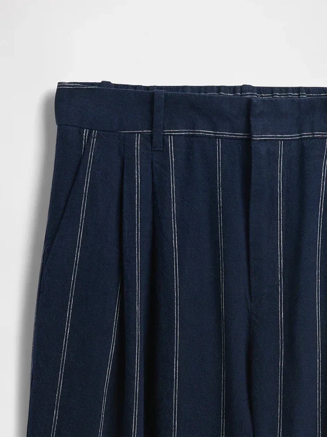 365 Yüksek Bel Keten Karışımlı Pantolon