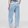 365 Yüksek Bel Ultra Yumuşak Denim Pileli Bilek Boyu Pantolon