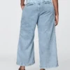 365 Yüksek Bel Ultra Yumuşak Denim Pileli Bilek Boyu Pantolon
