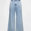 365 Yüksek Bel Ultra Yumuşak Denim Pileli Bilek Boyu Pantolon