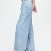365 Yüksek Bel Ultra Yumuşak Pileli Denim Pantolon