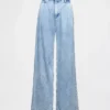 365 Yüksek Bel Ultra Yumuşak Pileli Denim Pantolon