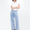 365 Yüksek Bel Ultra Yumuşak Pileli Denim Pantolon