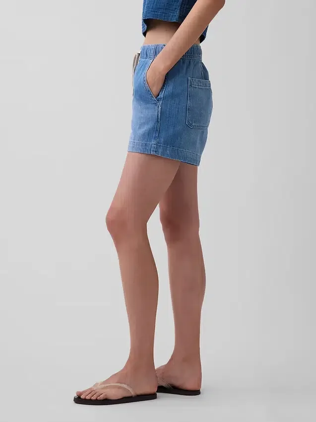 4" Denim Kolay Şort