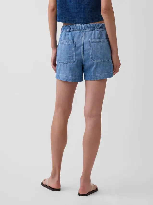 4" Denim Kolay Şort