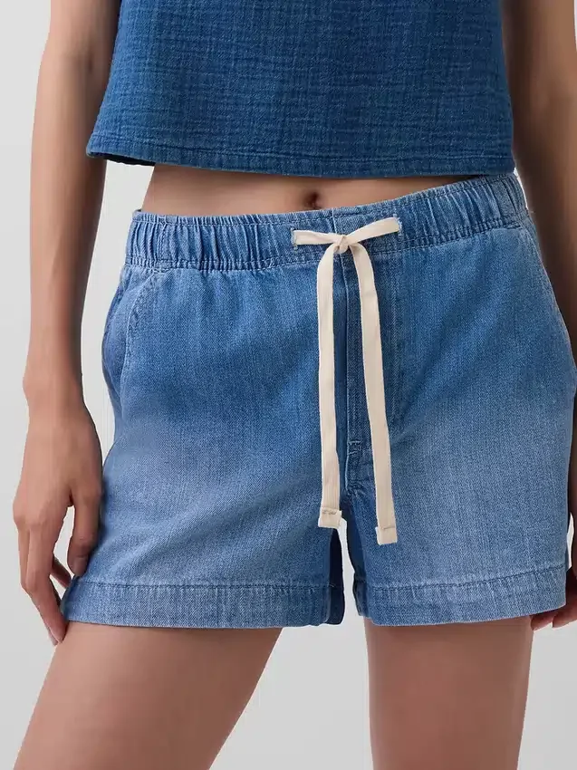4" Denim Kolay Şort