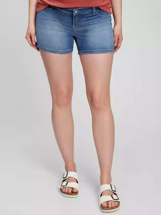 4" Hamile Giyim İç Panelli Denim Şort