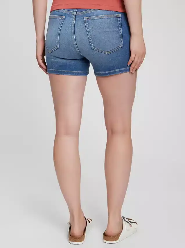 4" Hamile Giyim İç Panelli Denim Şort