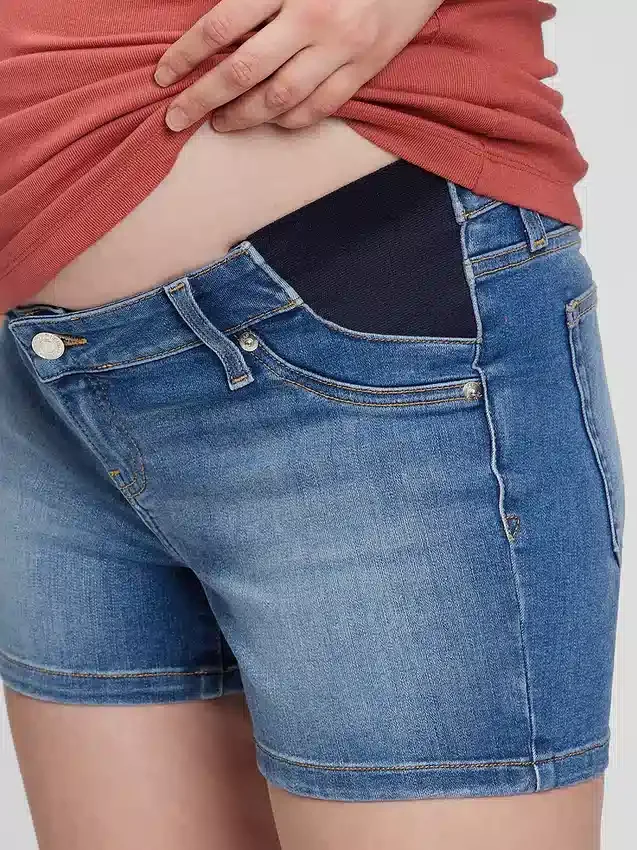 4" Hamile Giyim İç Panelli Denim Şort