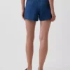 4" Pamuklu Gazlı Kumaş Denim Kolay Giyilebilir Şortlar