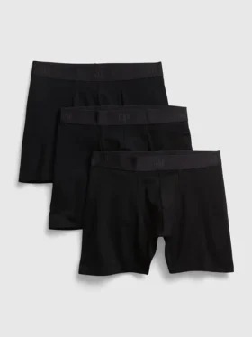 5" Organik Esnek Pamuklu Boxer Külot (3'lü Paket)