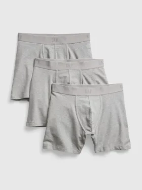 5" Organik Esnek Pamuklu Boxer Külot (3'lü Paket)