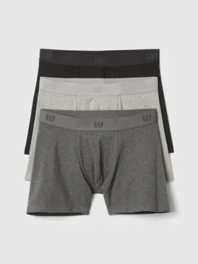 5" Organik Esnek Pamuklu Boxer Külot (3'lü Paket)