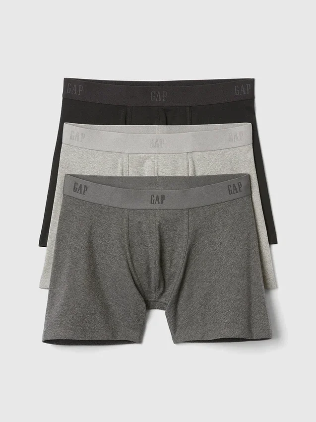 5" Organik Esnek Pamuklu Boxer Külot (3'lü Paket)