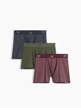5" Organik Esnek Pamuklu Boxer Külot (3'lü Paket)