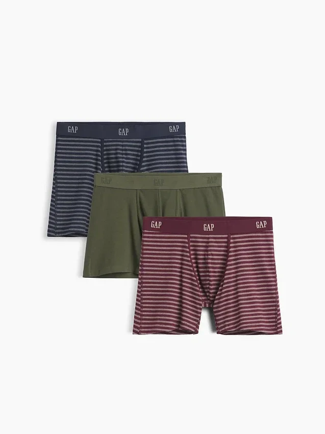 5" Organik Esnek Pamuklu Boxer Külot (3'lü Paket)