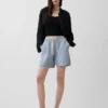 6" Keten Karışımlı Rahat Şort