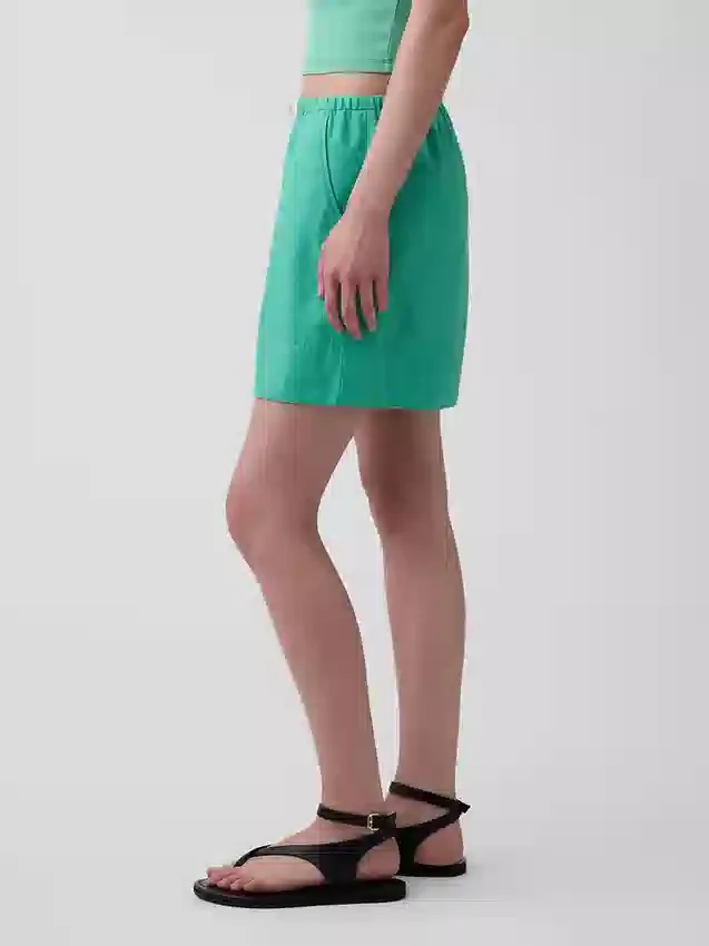6" Keten Karışımlı Rahat Şort