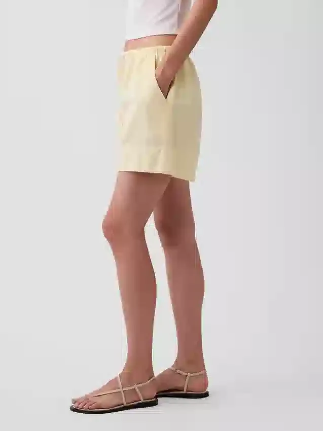 6" Keten Karışımlı Rahat Şort