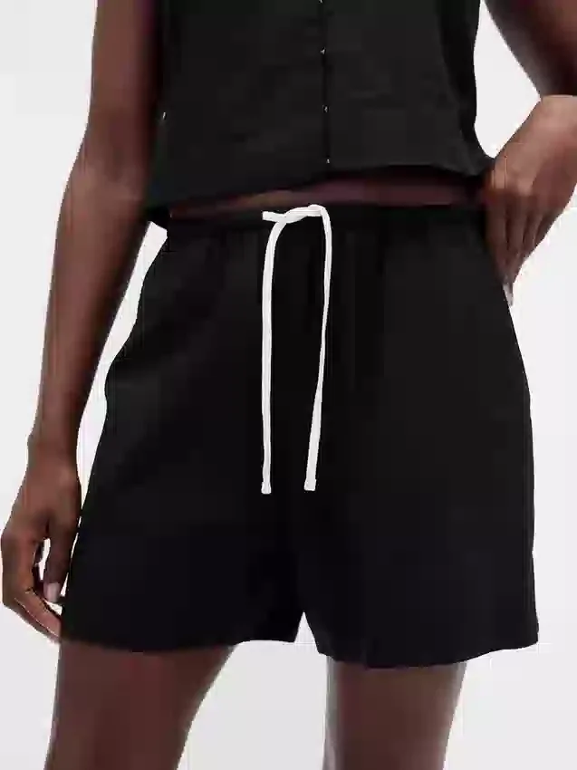 6" Keten Karışımlı Rahat Şort