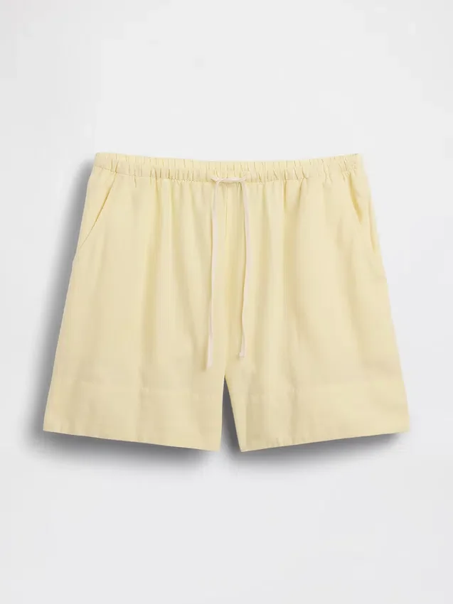 6" Keten Karışımlı Rahat Şort