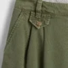 6" Orta Bel Twill Pileli Pantolon Şortlar