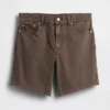 8" Orta Bel Gevşek Denim Bermuda Şort