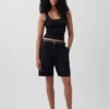 9" Alçak Bel Keten Karışımlı Pantolon Şortları