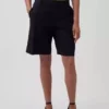 9" Alçak Bel Keten Karışımlı Pantolon Şortları