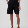 9" Alçak Bel Keten Karışımlı Pantolon Şortları