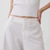 9" Alçak Bel Keten Karışımlı Pantolon Şortları