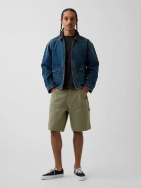 9" Bol Kesim Denim Marangoz Şortu