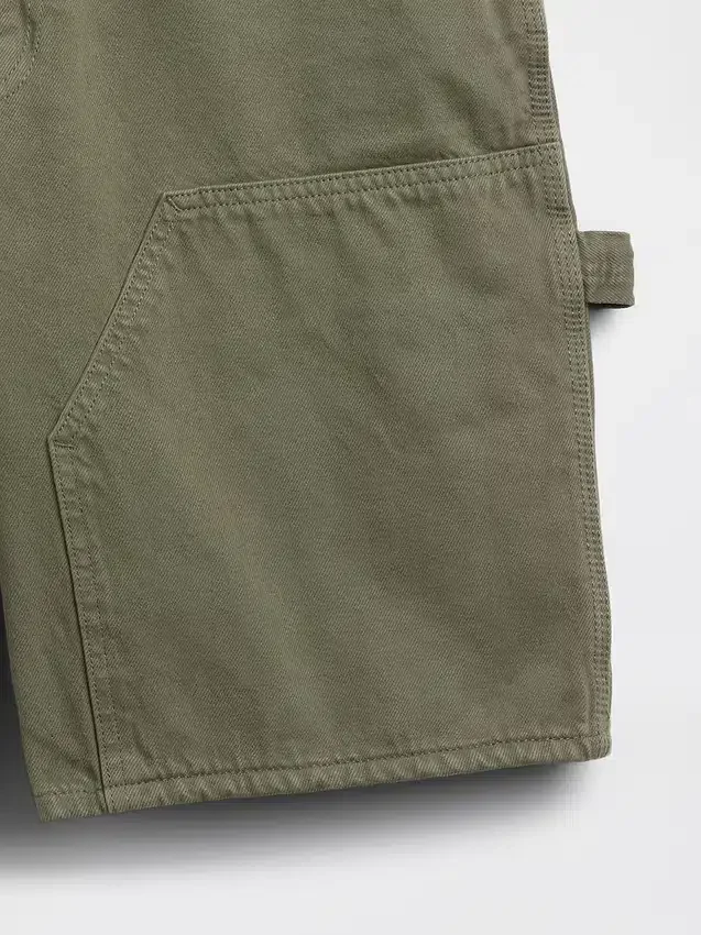 9" Bol Kesim Denim Marangoz Şortu