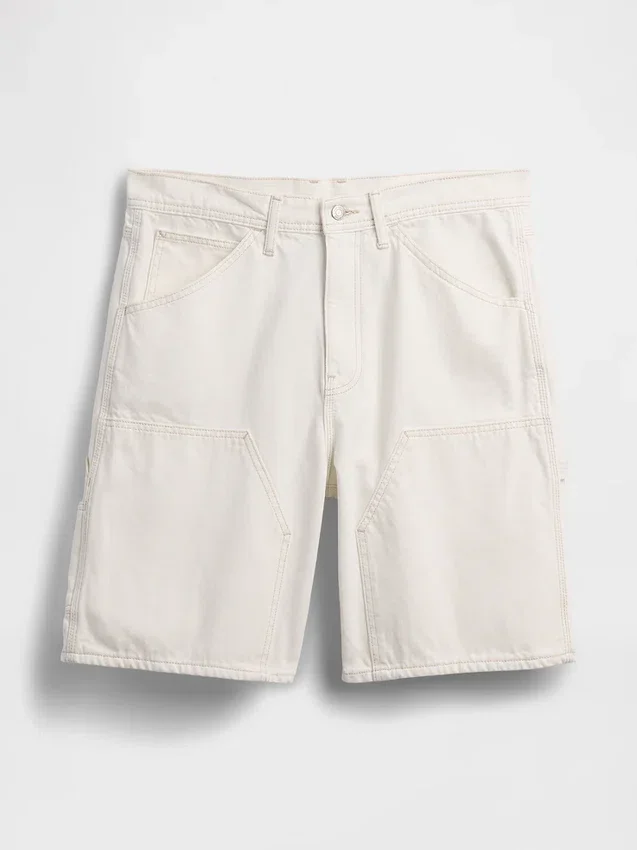 9" Bol Kesim Denim Marangoz Şortu