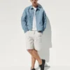 9" Bol Kesim Denim Marangoz Şortu