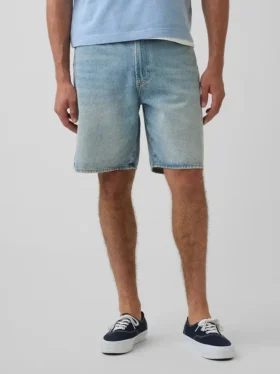 90’lar Tarzı Bol Denim Şortlar