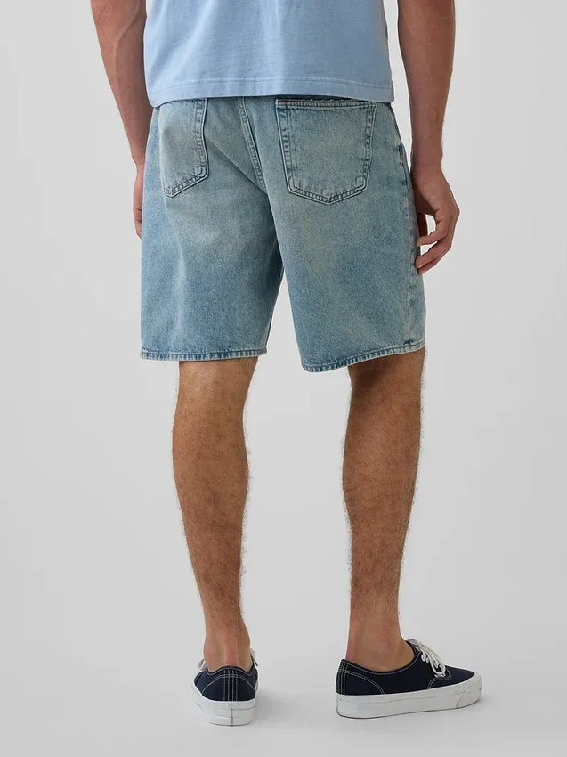 90'lar Tarzı Bol Denim Şortlar