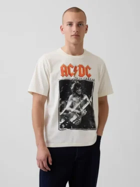 Ac/Dc Bol Kesim Grafik Tişört