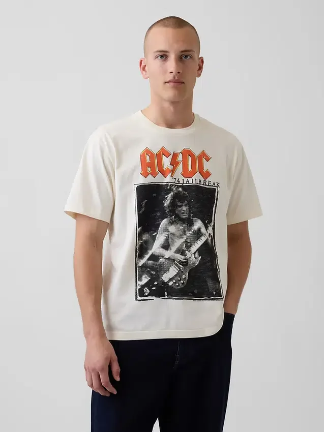 Ac/Dc Bol Kesim Grafik Tişört