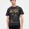 Ac/Dc Bol Kesim Grafik Tişört