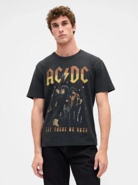 Ac/Dc Bol Kesim Grafik Tişört