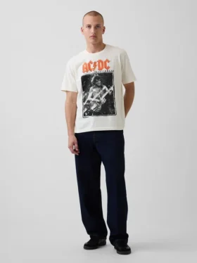 Ac/Dc Bol Kesim Grafik Tişört